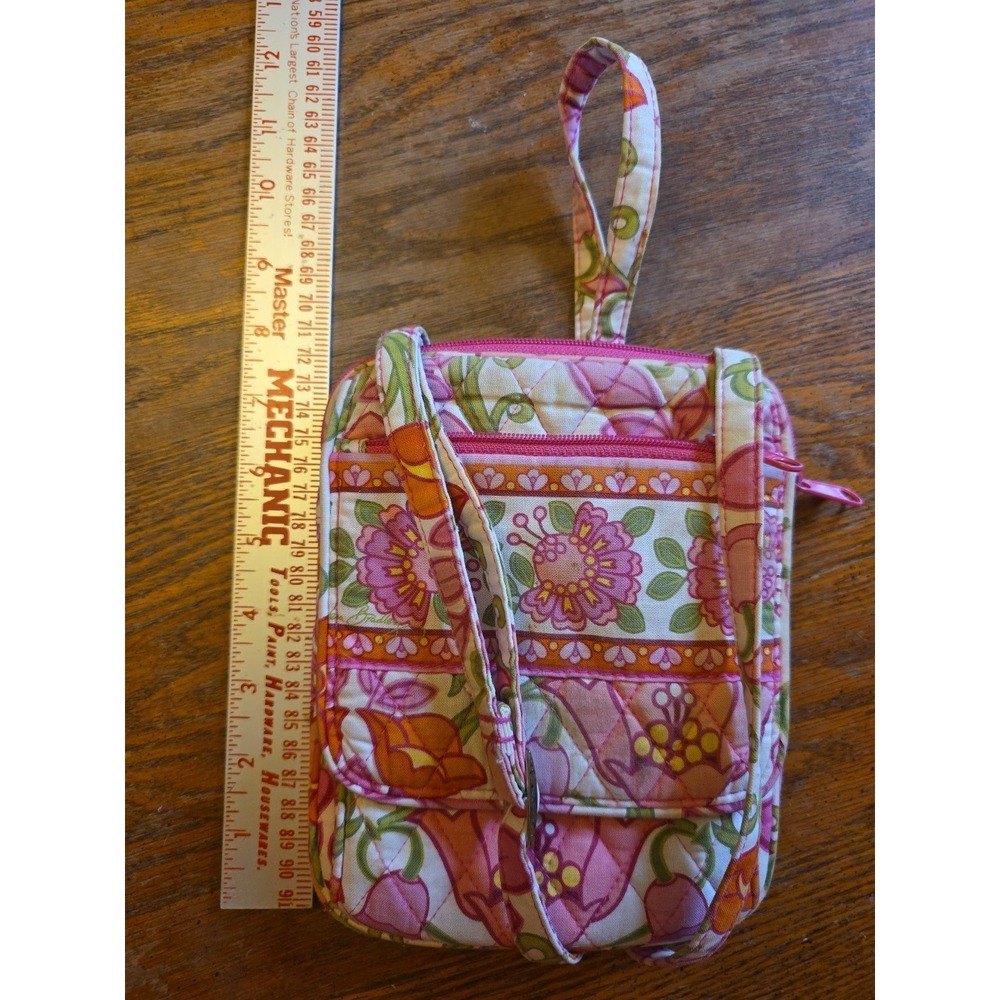 Vera Bradley Pink Floral Mini Hipster Small Crossbody Bag Purse